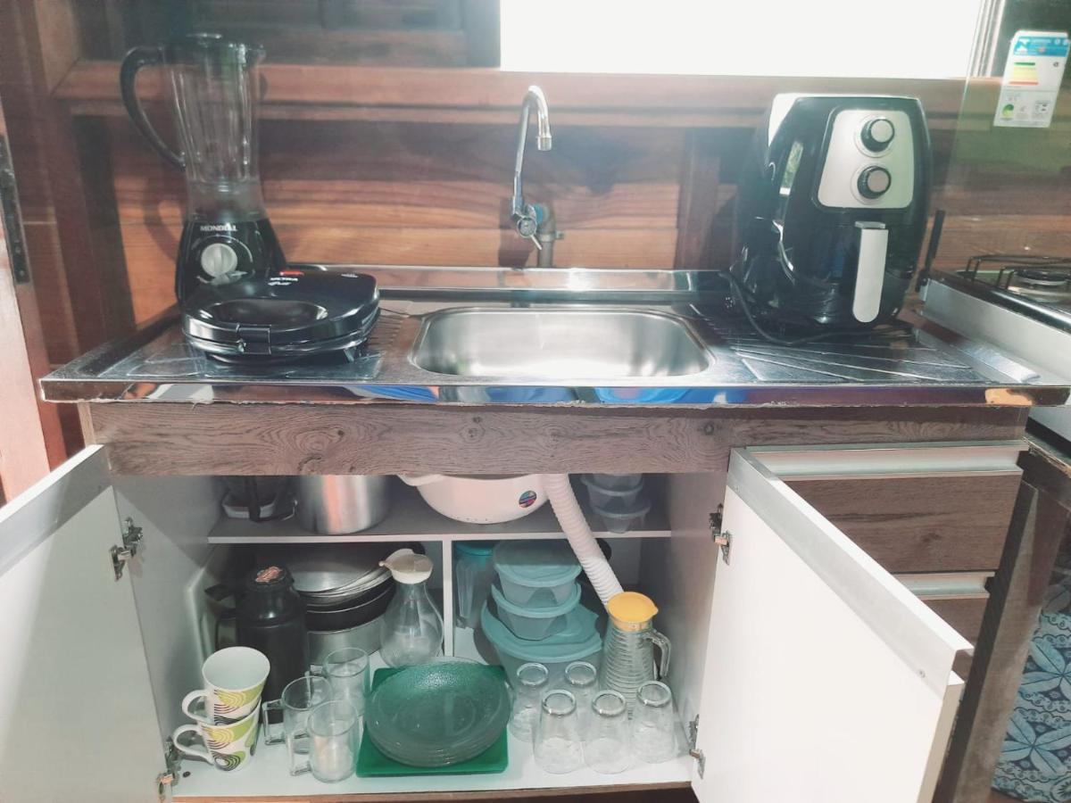 827 Chale Pe Na Areia, Completo Na Praia Do Estaleiro Em Ubatuba - 1 Dormitorio, 1 Banheiro, 1 Vaga De Garagem Bagian luar foto