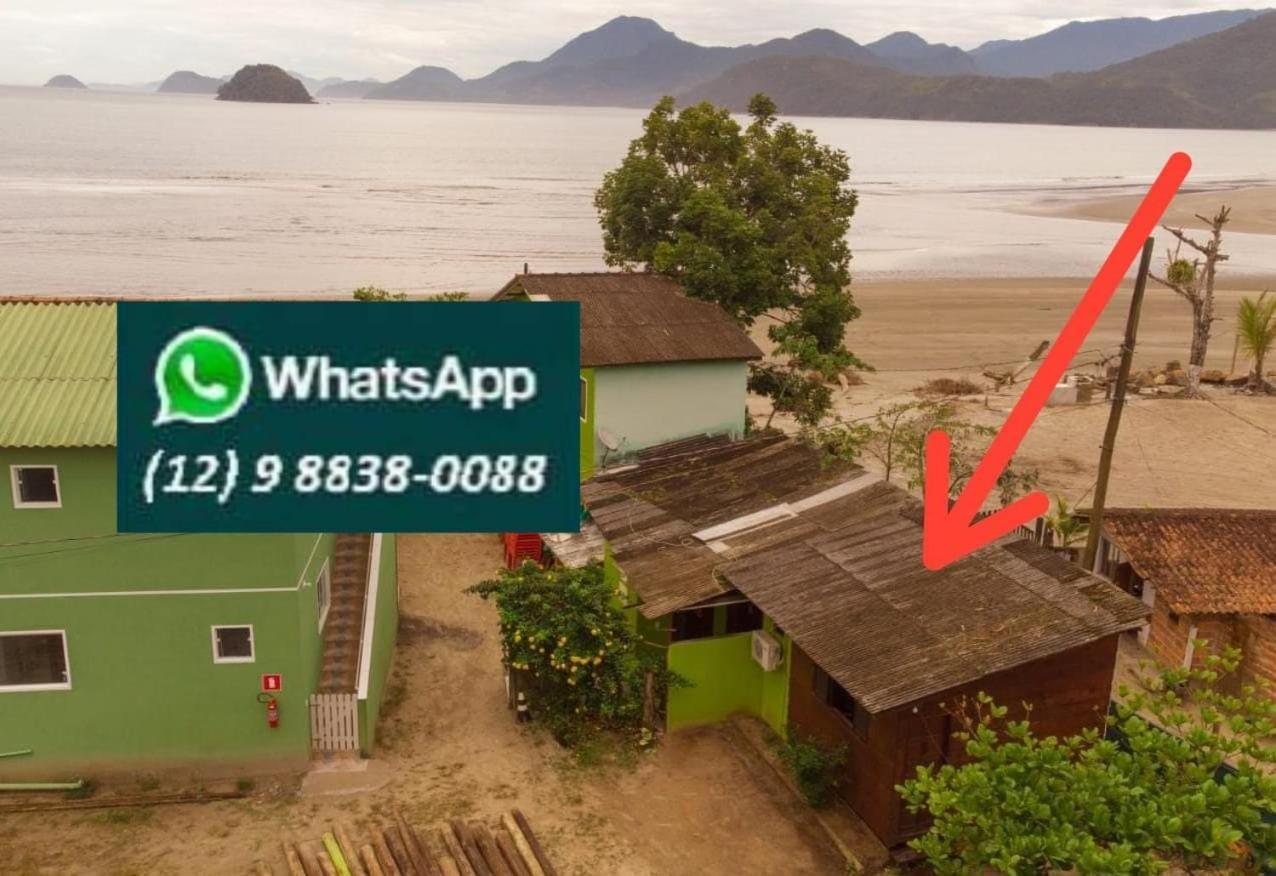 827 Chale Pe Na Areia, Completo Na Praia Do Estaleiro Em Ubatuba - 1 Dormitorio, 1 Banheiro, 1 Vaga De Garagem Bagian luar foto